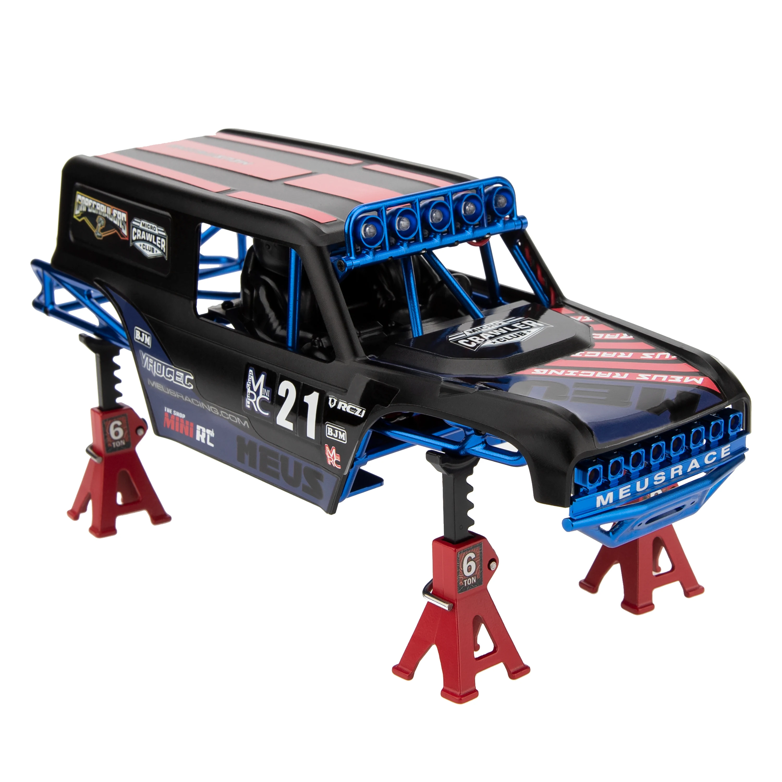 MEUS Racing MB24 Pro Aluminum Body Shell & Frame Kit for 1/24 Axial SCX24 Bronco JLU B-17 C10