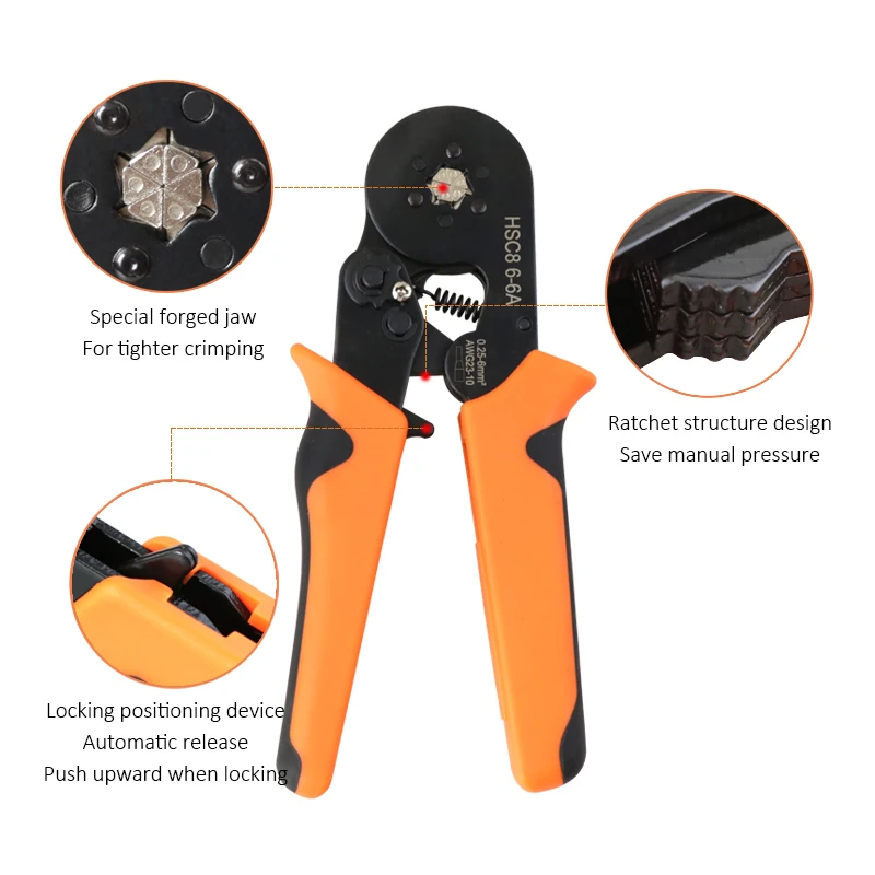 Ferrule Crimping Tool Kit - Sopoby Ferrule Crimper Plier 0.08-16mm2 /700pcs Wire Ferrules Crimp Wire Ends Terminal