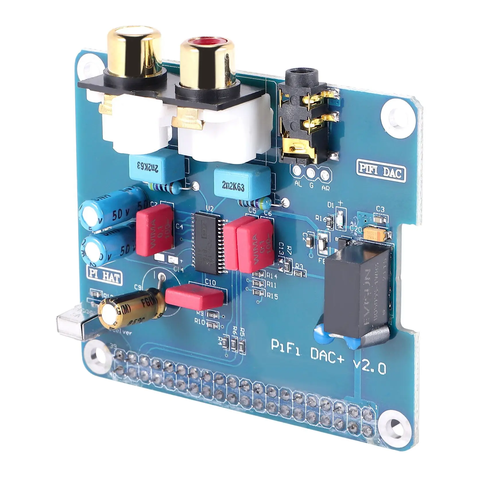 AB53 PIFI Digi + HIFI وحدة بطاقة الصوت وحدة I2S واجهة لـ 3 2 موديل B B + بطاقة الصوت الرقمية لوحة Pinboard V2.0 SC08