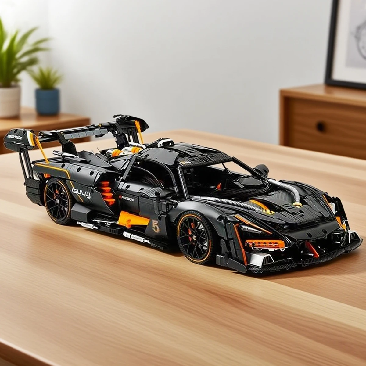 

1:8 технический гоночный спортивный автомобиль, строительный блок, город, механическая черная скоростная модель автомобиля, кирпичная игрушка для ребенка, подарок на день рождения MOC