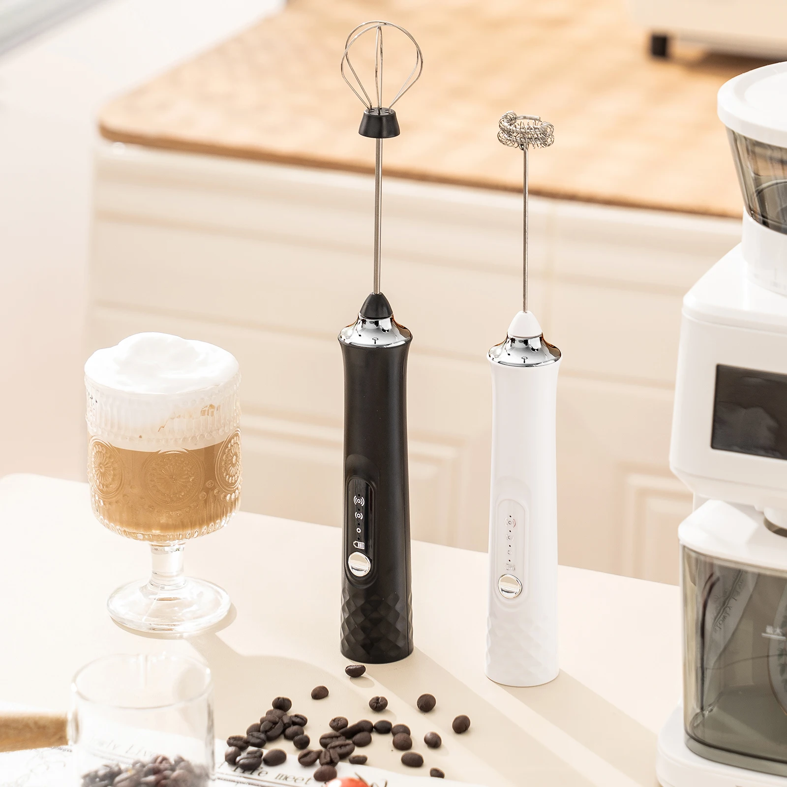 휴대용 전기 우유 거품기 강력한 믹서 커피 라떼 카푸치노에 적합 이상적인 선물 선택