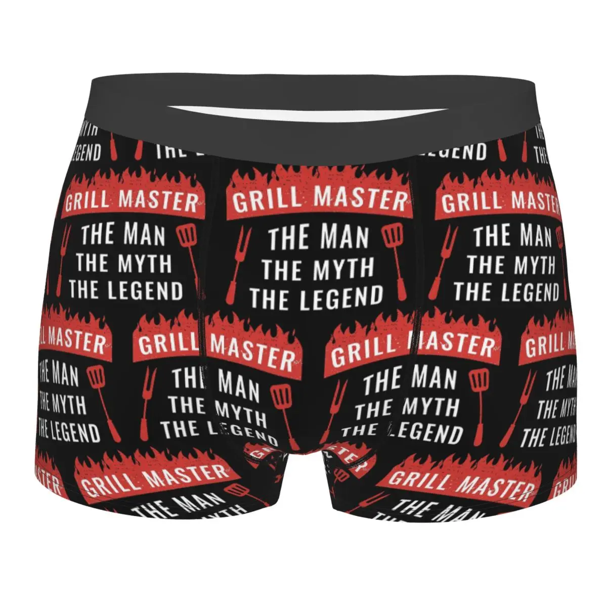 Boxer Underpants Shorts Dad The Man The Myth Grill Master Legend Panties Men's Soft Underwear for Homme Man Boyfriend Gifts