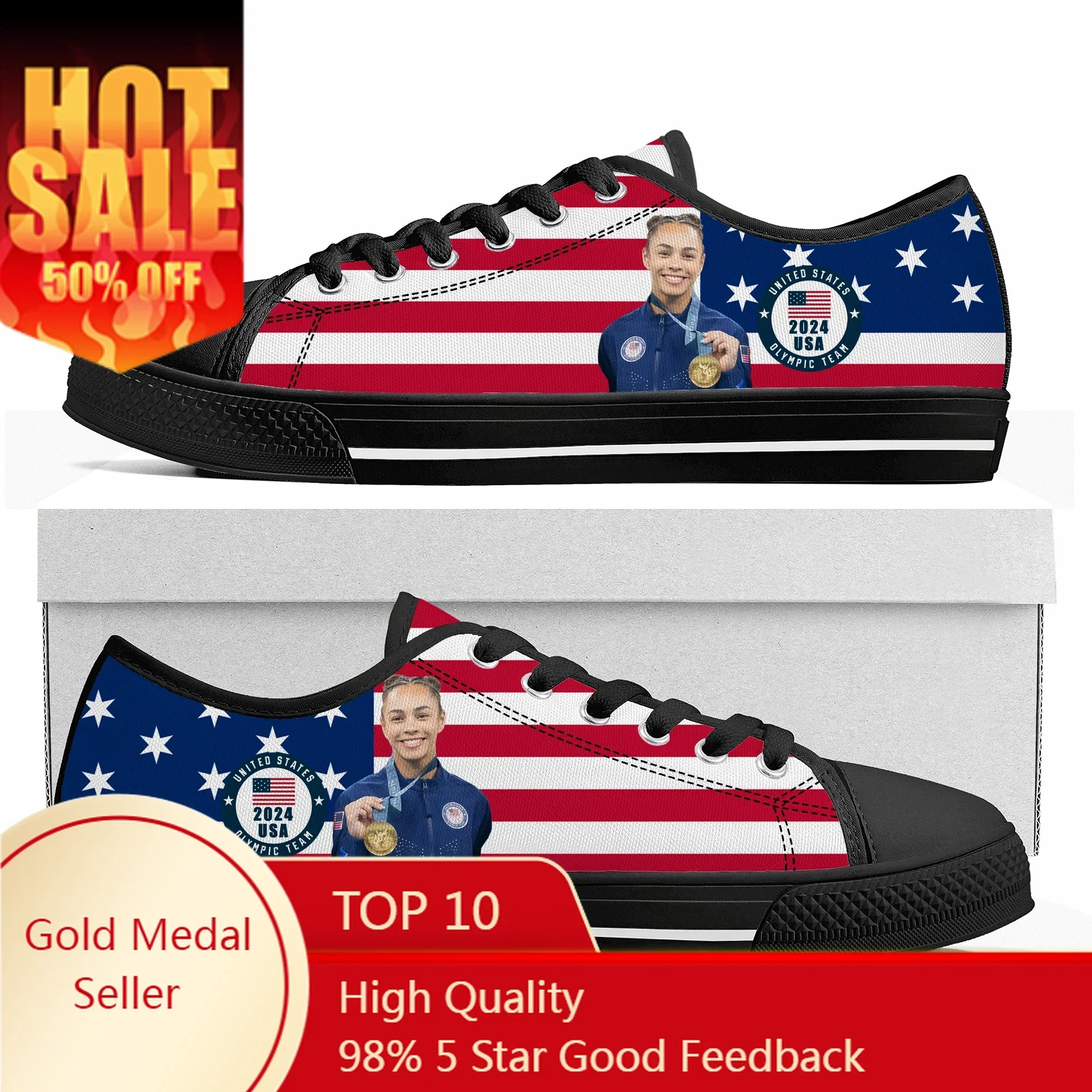 

Hezly Rivera Gymnastics Champion Low Top Sneakers Men Women Teenager High Quality Shoes Canvas Sneaker Couple Custom Made shoe