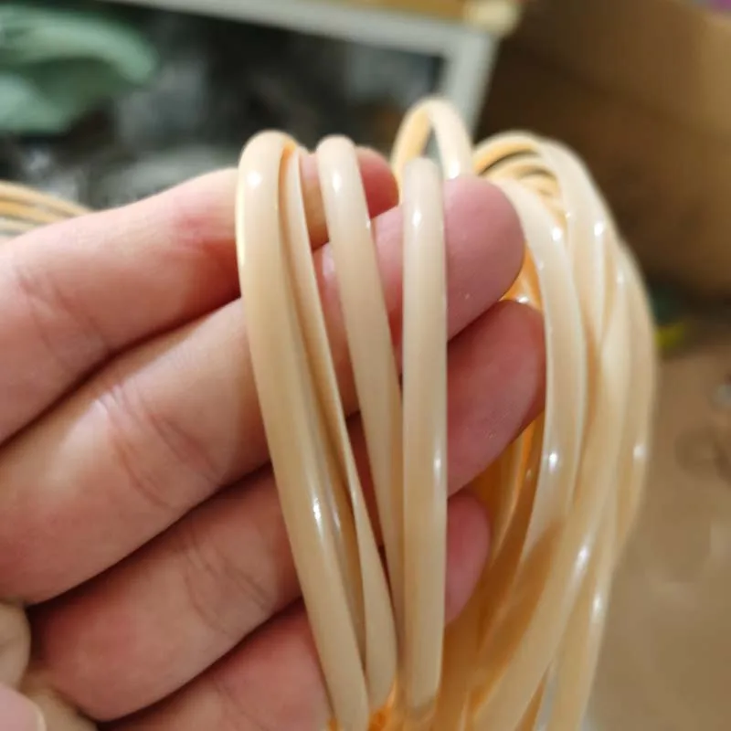 500g 5mm Milk Tea Color PE Flat Synthetic Rattan Material Handmade Crafts Rope Home Knit Repair Chair Table Basket Decoration