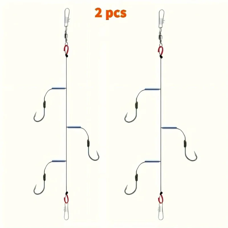 2pcs High Quality Stainless Steel String Hooks 3 Hooks, Durable And Corrosion Resistant Wire Hook Combination, Anti-Tangle
