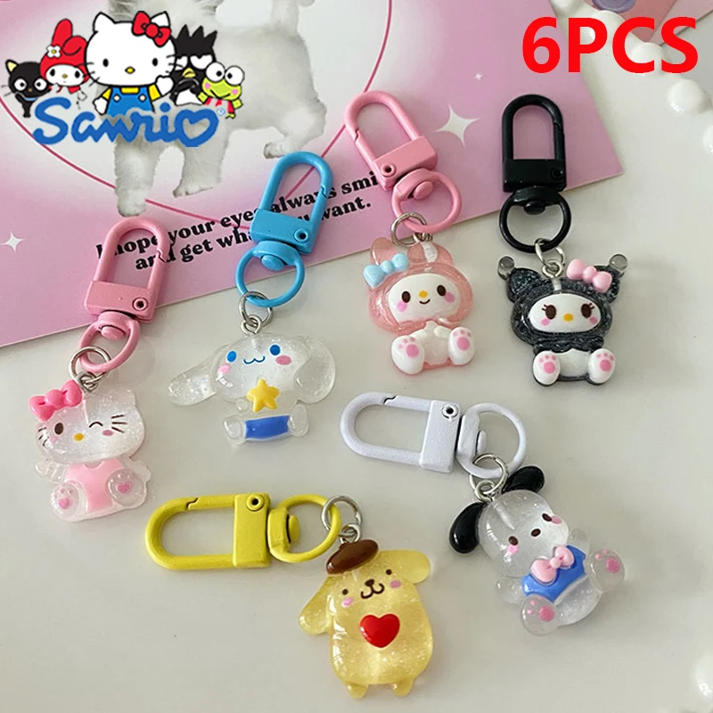 

Sanrio Anime My Melody Sparkles All Body Creative Keychain Cute Cartoon HelloKitty Cinnamoroll Pendant Decoration Gift Wholesale