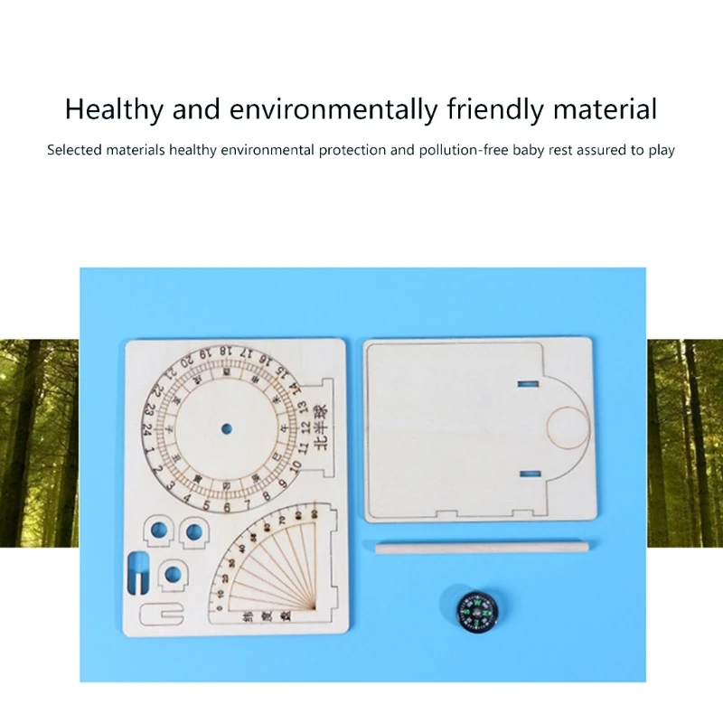 Деревянные модели с солнечным циферблатом, настольные украшения с солнечным циферблатом, часы с солнечным циферблатом, научные модели для любителей географии и науки