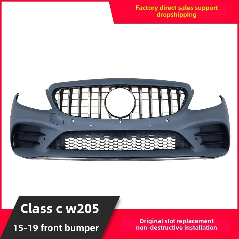 مجموعة المصد الأمامي الجديدة عالية الجودة من الفئة C 43 15-19 W205 C180 C200 C260 C300 مصدات بلاستيكية خلفية تستخدم للسيارة