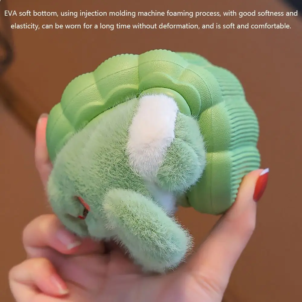 شباشب قطنية للأطفال غير قابلة للانزلاق أحذية على شكل حيوانات كرتونية على شكل أرنب ضفدع كابيبارا سميكة للشتاء الدافئ أحذية للفتيات والأولاد