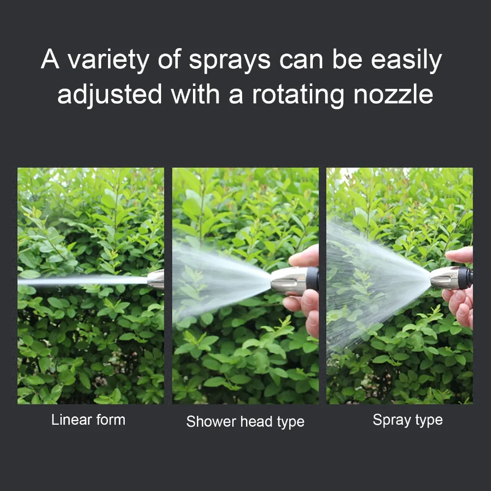 Plastic Garden Hose Nozzle Black Grey Non Slip Handle Garden Water Hose Nozzle Portable Long Extension Rod Water Hose Nozzle