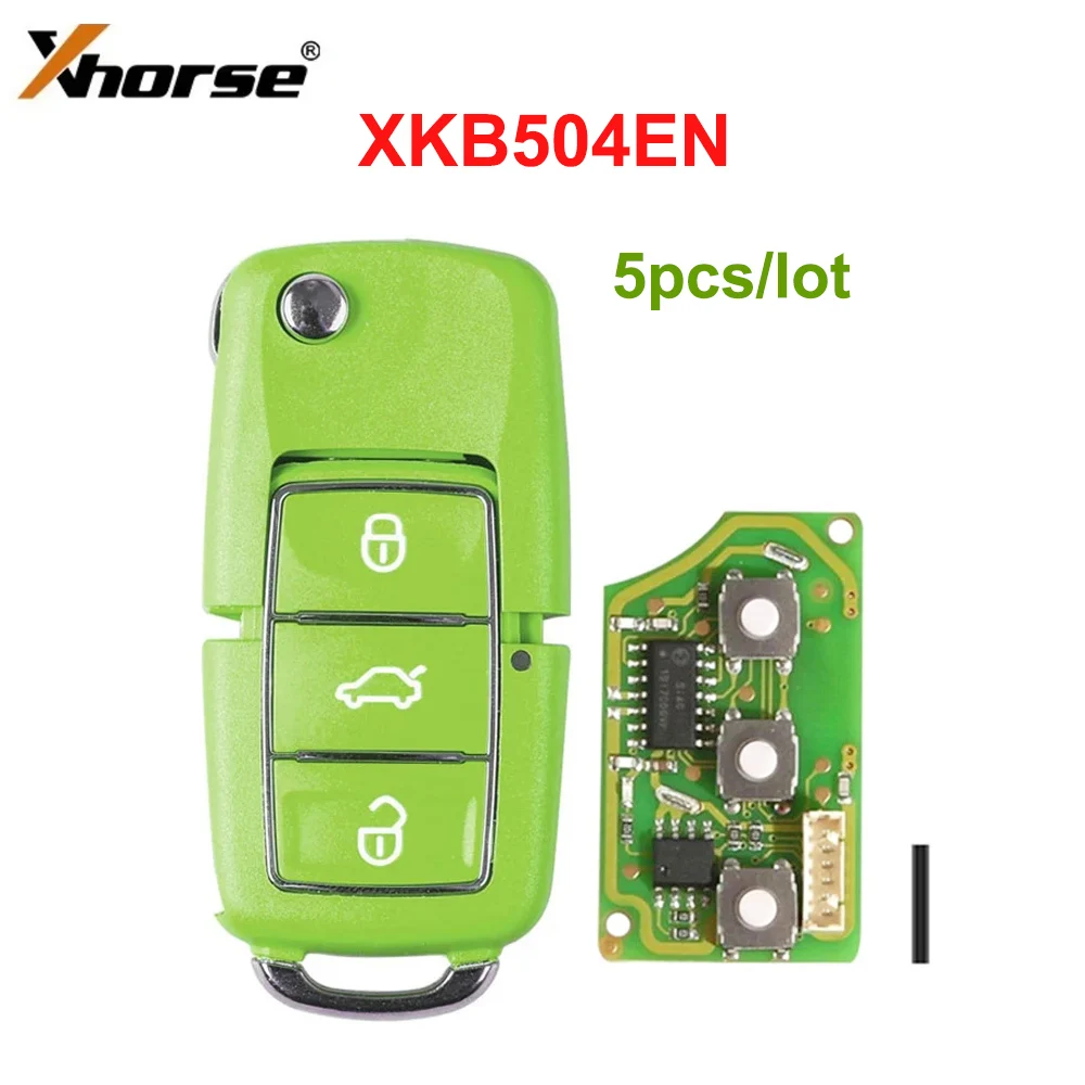 5Pcs/Lot Xhorse XKB504EN VVDI Universal Wire Remote Key For VVDI2 Key Prog for VW Type English version