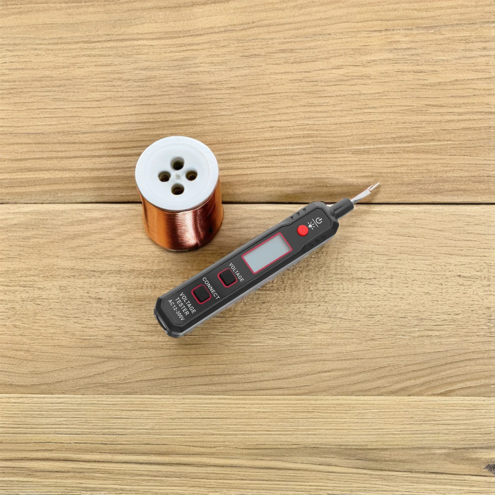 Penna tester di tensione digitale Strumento per elettricisti Cacciavite a testa piatta senza contatto Display LCD Test accurato dei circuiti Casa automobilistica