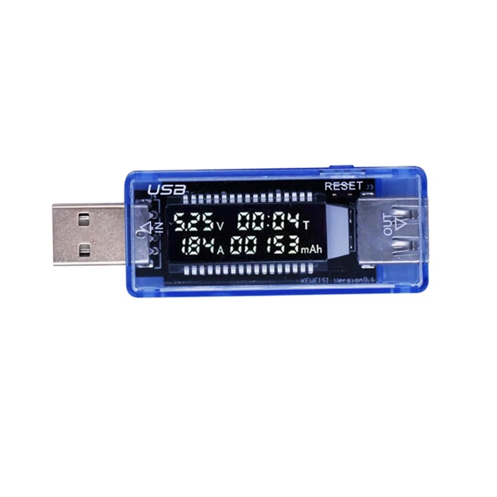 USB Current Voltage Tester 4-20V 0-3A For Power Meter Capacity Monitor For Charger Cable For Battery Diagnostic Tool KWS-V20