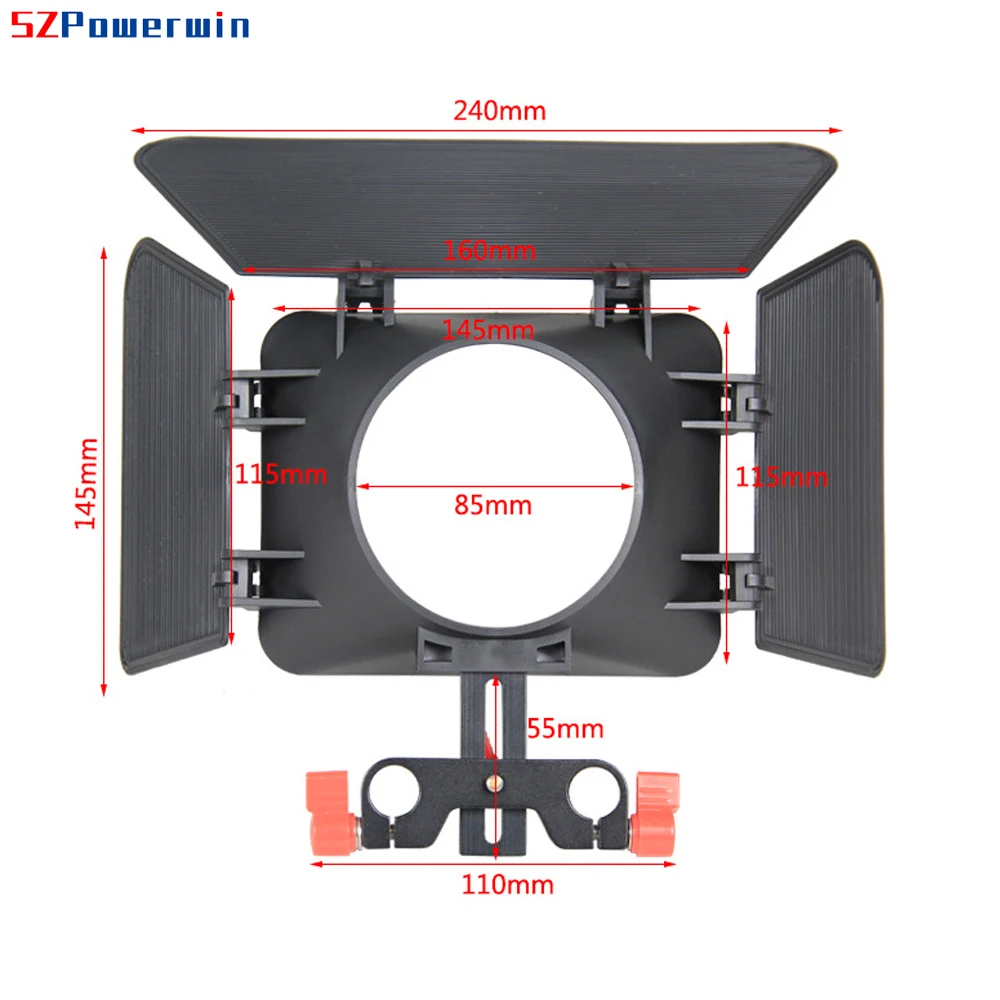 Powerwin C500 Photo Studio Rig Kit for GH4 A7S A7 A7R A7RII A7SII DSLR Camera with Slider Stabilizer Follow Focus Cage and Barn