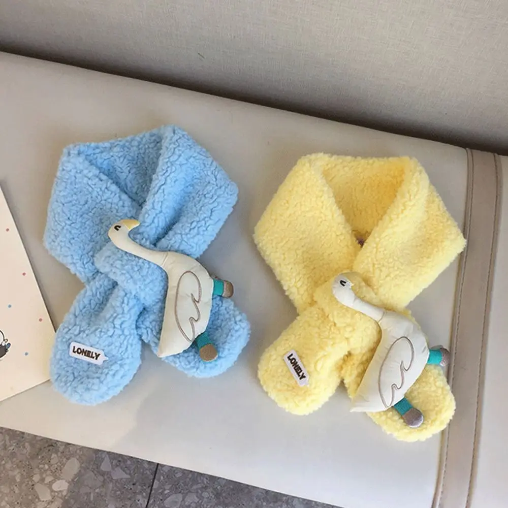 Fashion Warm Kids Winter Scarf Soft Lamb Fleece Scarf Thick Cartoon Baby Shawls Baby Boys Girls