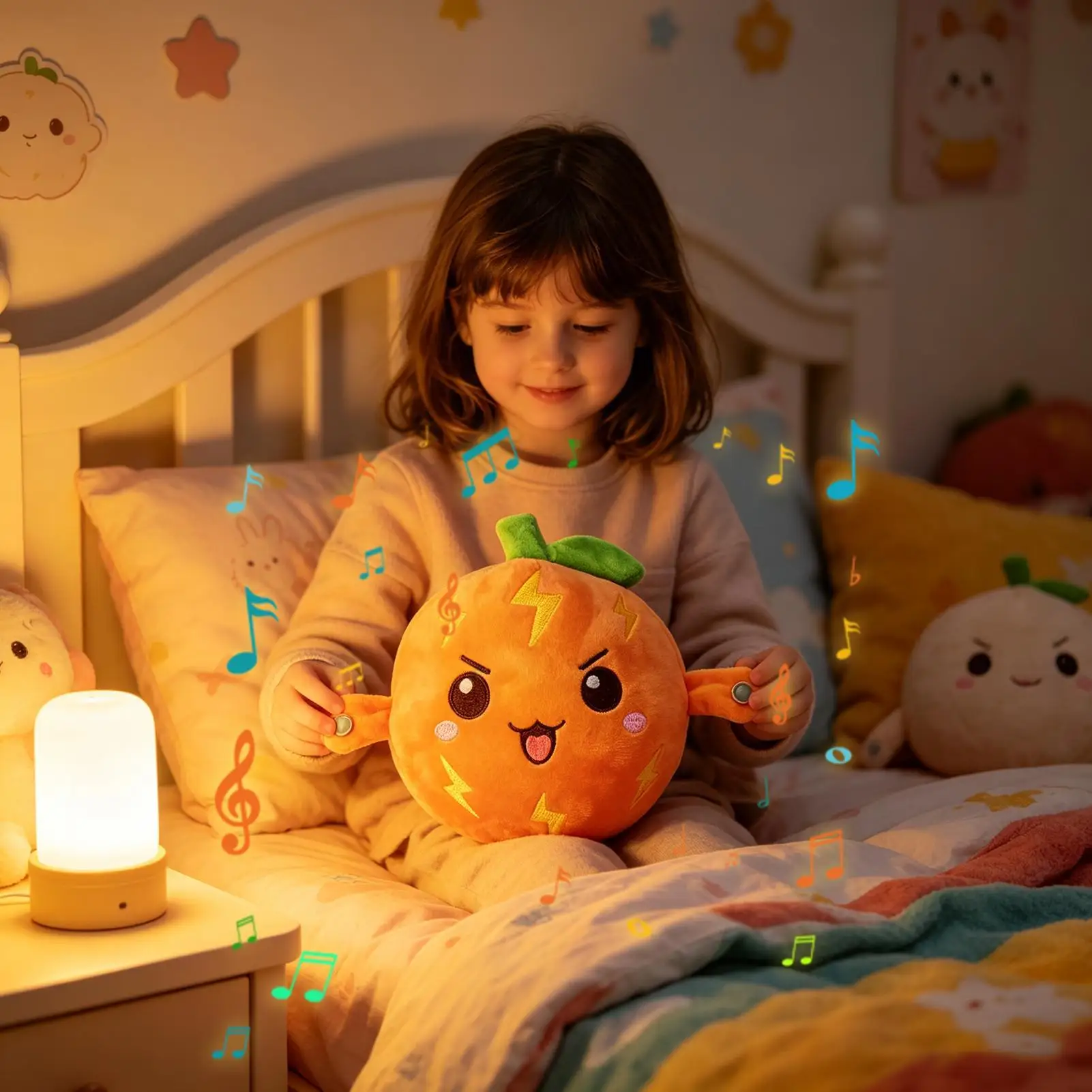 Musical Sensory Toys Touch Activated Soft Cute Learning With Sounds Interactive Musical Plush Toy For Desktop Kid's Room Bedroom