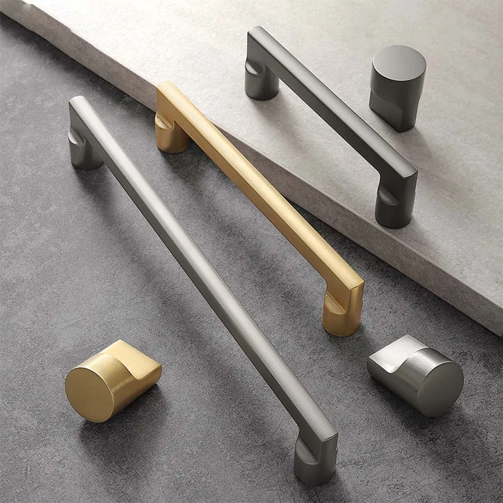 Cabinet Wardrobe Door Handle Drawer Cabinet Small Handle Light Luxury American Modern Minimalist Gold Black Door Knobs Furniture