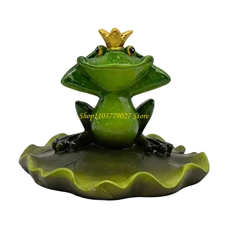 C4DF Floating Frogs Decoration for Pond Frogs Ornament Figurine Statue Craft for Floating Flower Home Garden Decoration Photo