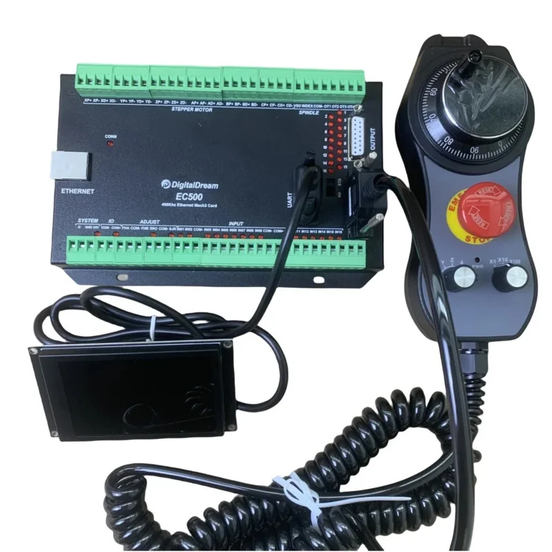 EC500 Controller Kit For Mach3 Ethernet Interface Board Of Stepper Motors, 3/4/5/6 Axis Electronic Handwheel And Screen