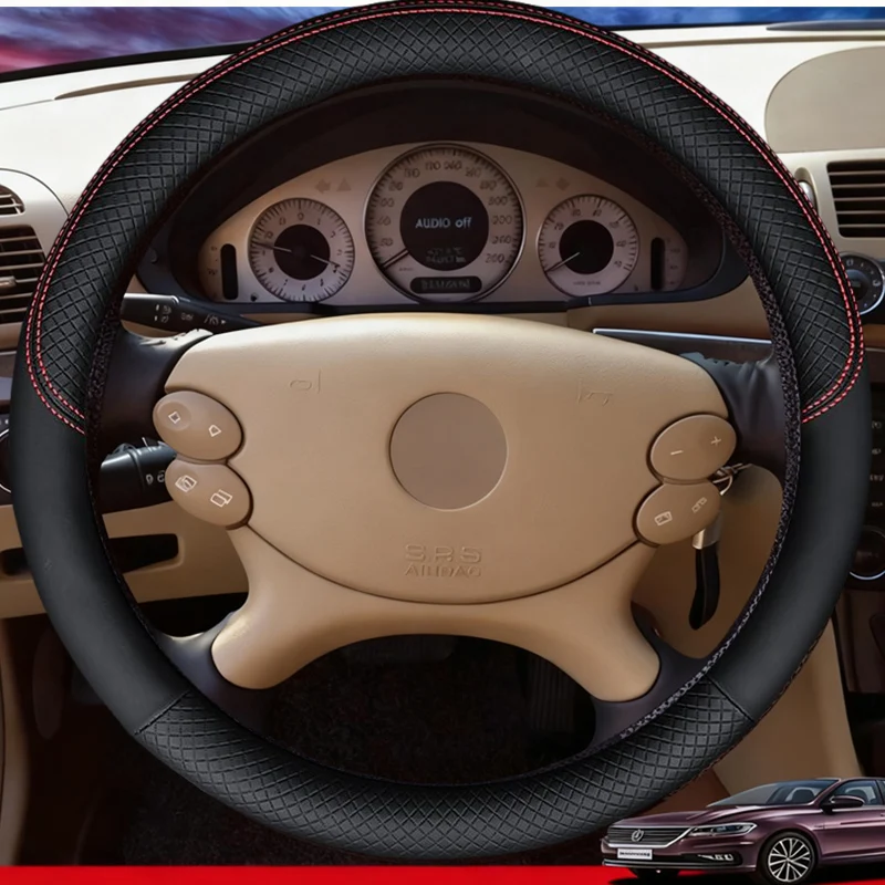 Leather Car Steering Wheel Cover For Mercedes Benz E-Class W211 E230 E280 E350 CLS-Class CLS350 CLS500