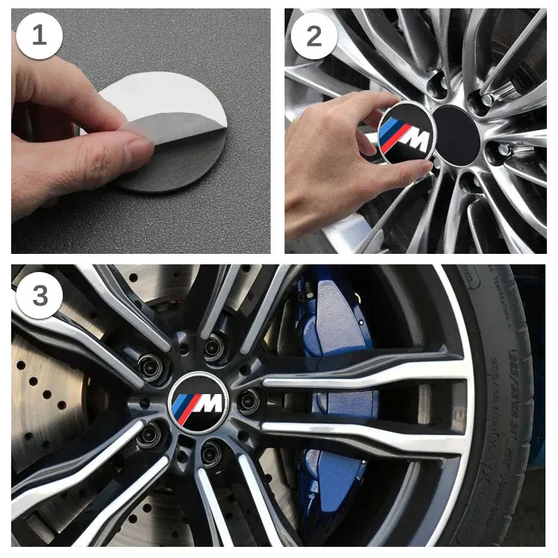 56mm Car Styling Wheel Center Sticker Hub Cap Decal Emblem For BMW X5 E70 E91 F11 F30 F31 F10 X3 F25 E83 E30 M Power Accessories - view 5
