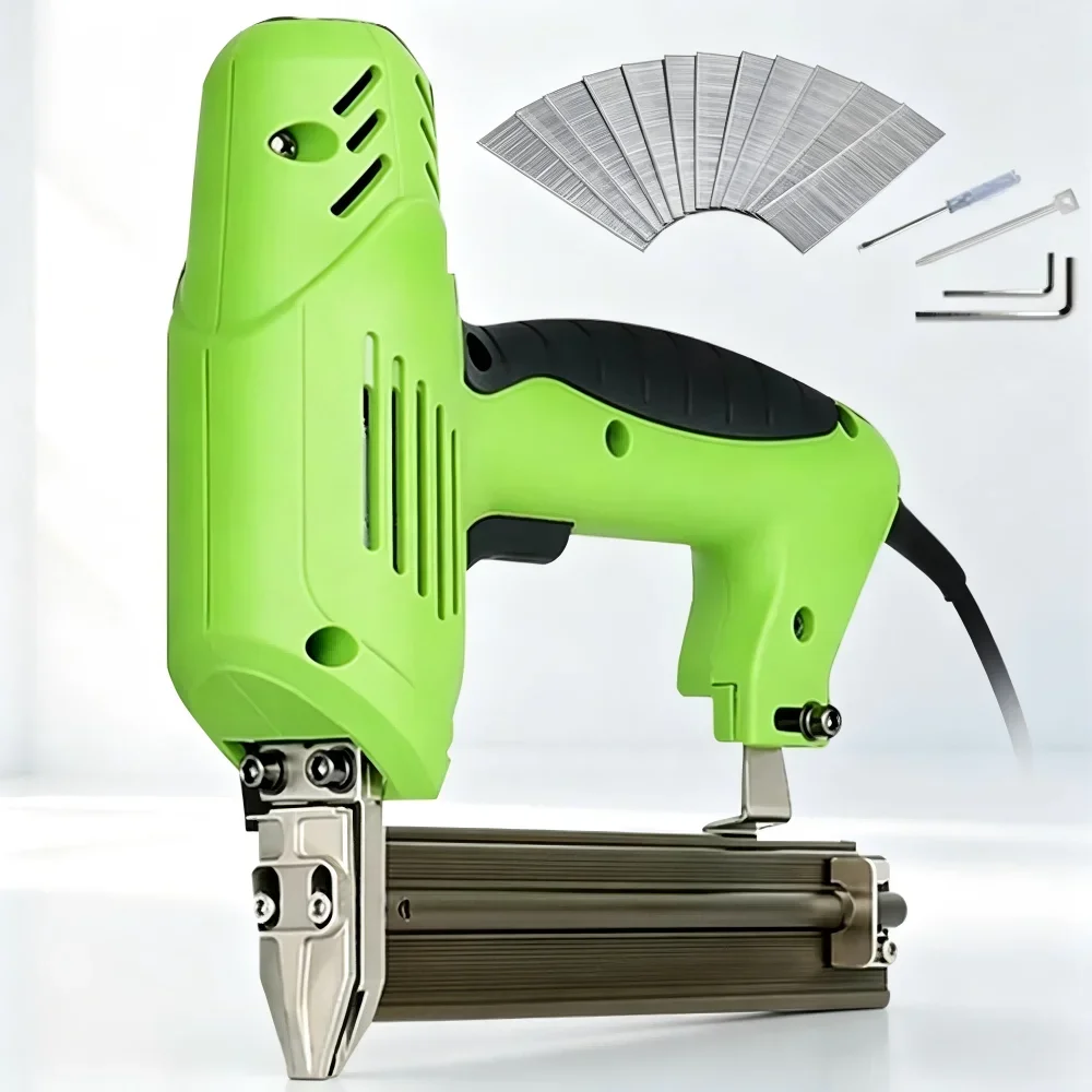 

220V Electric Nail Gun Stapler Gun Nailing Stapler Shooter F30 422 Furniture Stapler Woodworking Tools Framing Tacker Hand Tool