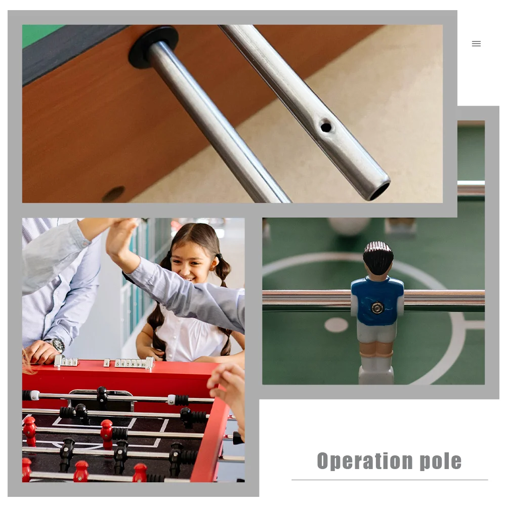 2 Pcs Foosball Machine Football Table Accessory Soccer Metal Rod Steel Pipe Aldult Pole Iron Child