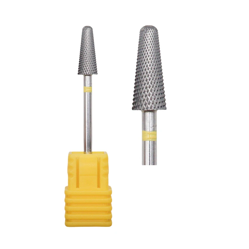 Cone Carbide Nail Drill Bit, Fresa para Manicure, Rotary Burr Nail Bits, Furadeira Elétrica Acessórios Ferramenta, 5mm, 3 ", 32"