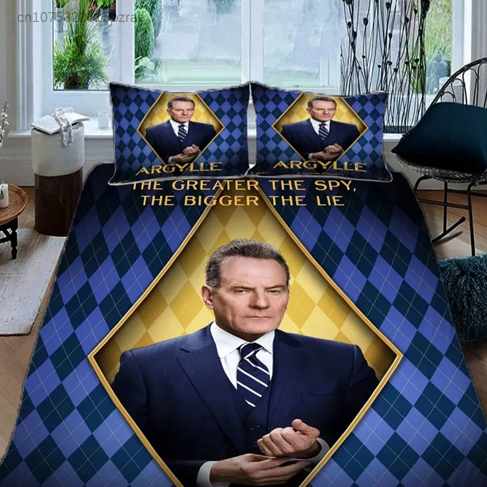 Film Argylle Bedding Set Mystery Agent Duvet Cover Pillowcase   3D Print Quilt Cover Single Double Large