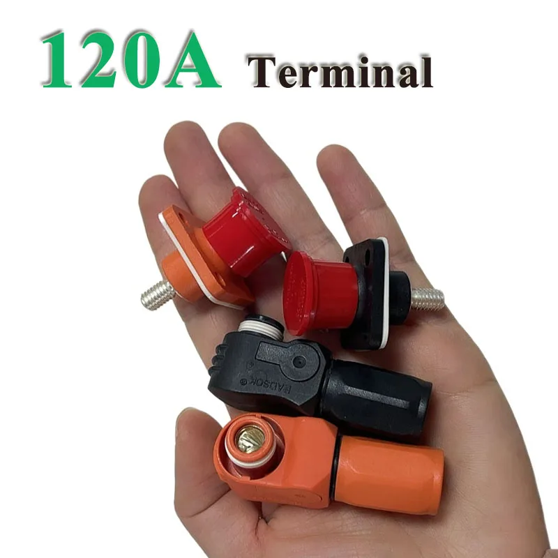 Conector de Armazenamento de Energia Amphenol 120A, Adaptador de Terminal de Conexão Rápida de Núcleo Único, Adaptador de Tomada à Prova d'Água 120A