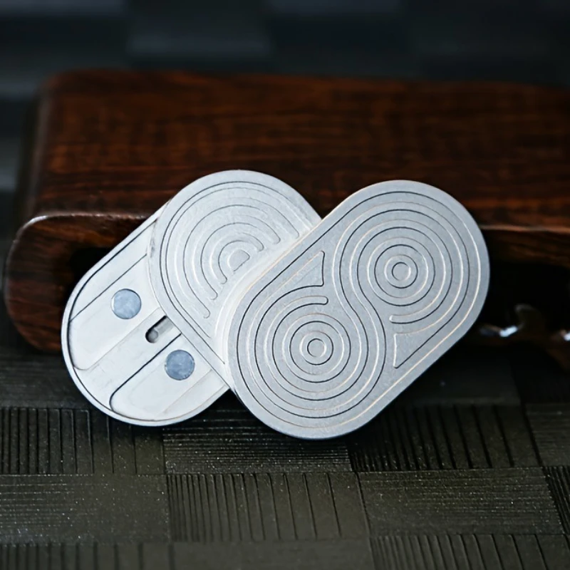 

Нержавеющая сталь Непоседа Магнитная толкающая карта Механический слайдер Толкающая пластина Тактическая монета EDC Сенсорная игрушка для снятия стресса