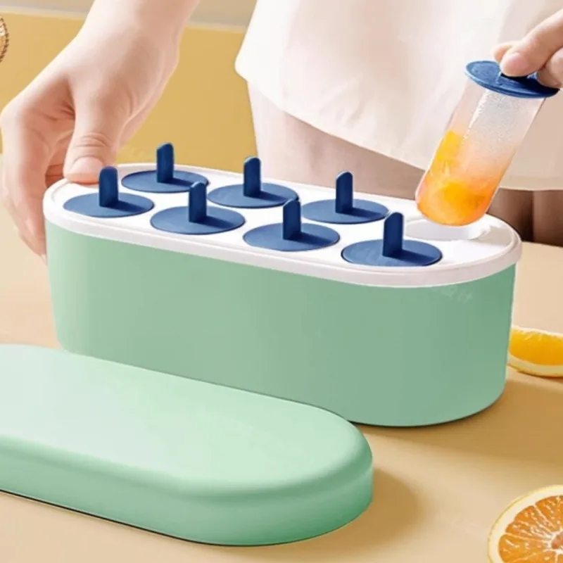 

Силиконовые лотки для кубиков льда с двухслойным ящиком для льда, не содержащие бисфенола А, многоразовые мешки для льда большой емкости для домашнего кухонного холодильника