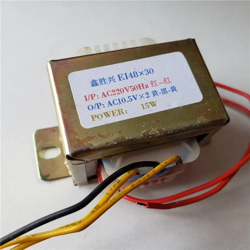 15W EI Transformer 220V To 10.5V-0-10.5V Dual 10V Transformers Custom Copper EI48*30 For KFR4824AYK-3 Speaker Water Heater