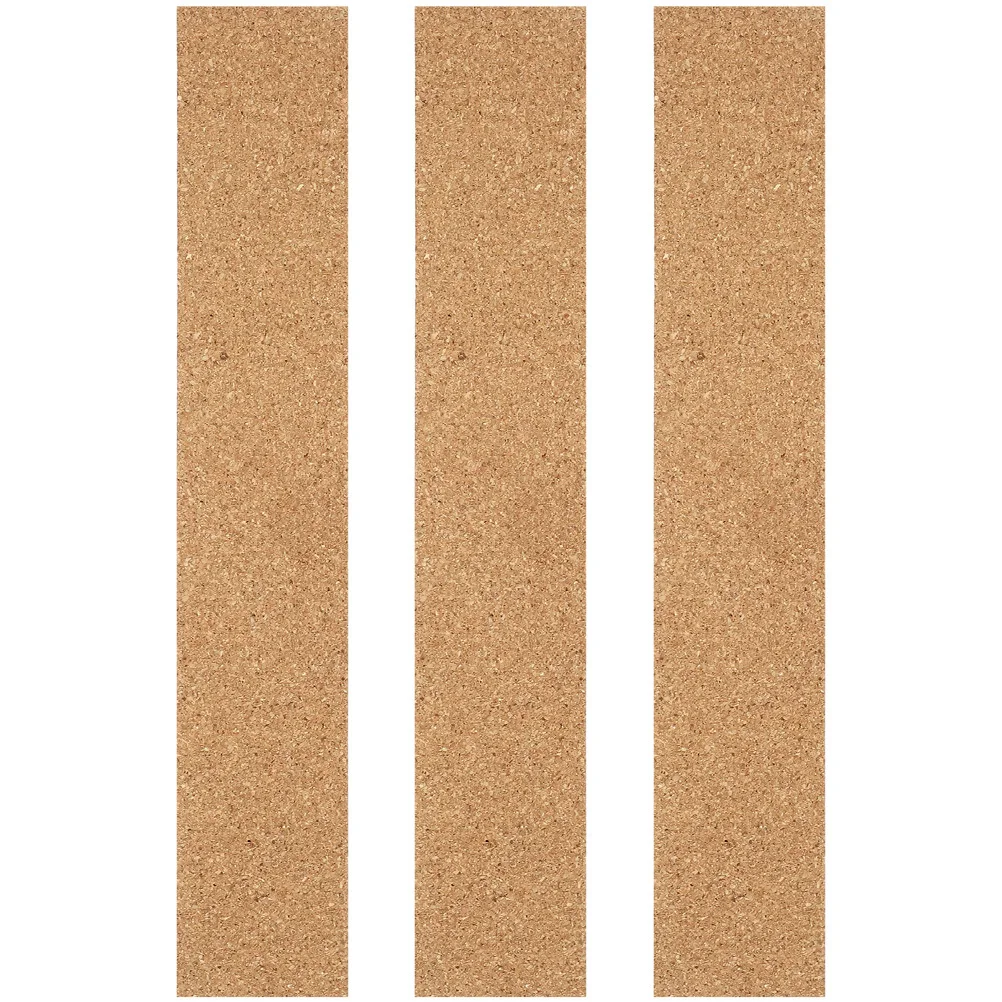 

3Pcs Natural Frameless Cork Strips Memo Board Easy to Use for Photos Announcements Decor Cork Board Strips Office Supplies