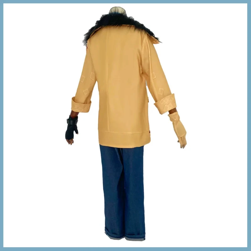 5;e,8\v,5/XQGame Identity Ⅴ Florian Brand Fire Investigator Cosplay Costume Yellow Trench Coat Overall Uniform Man Half,5'h\8/m' view 5