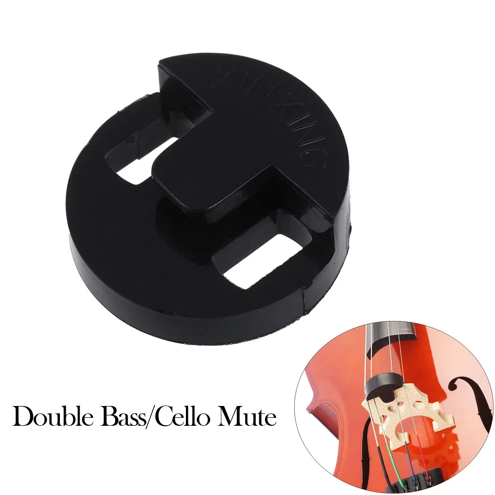 Rubber Round Double Hole Cello Double Bass Practice Mute Noise Reduction Quiet Anti-Disturb Accessory Practice Accessories