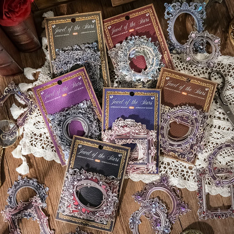 

10pcs/pack Vintage Cutout Frame Sticker Junk Journal DIY Scrapbooking Collage Hand Account Materials Planner Creative Stationery