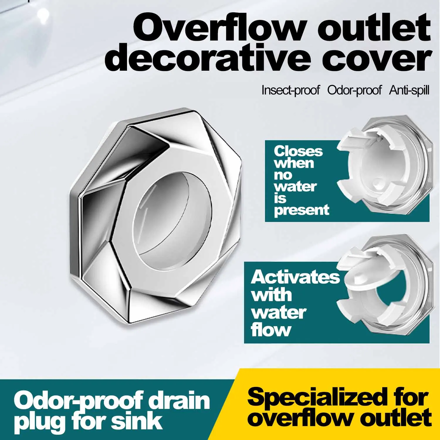 

Практичные чехлы для раковины, аксессуары для ванной комнаты, портативные для большинства отверстий, практичные и прочные пластиковые материалы