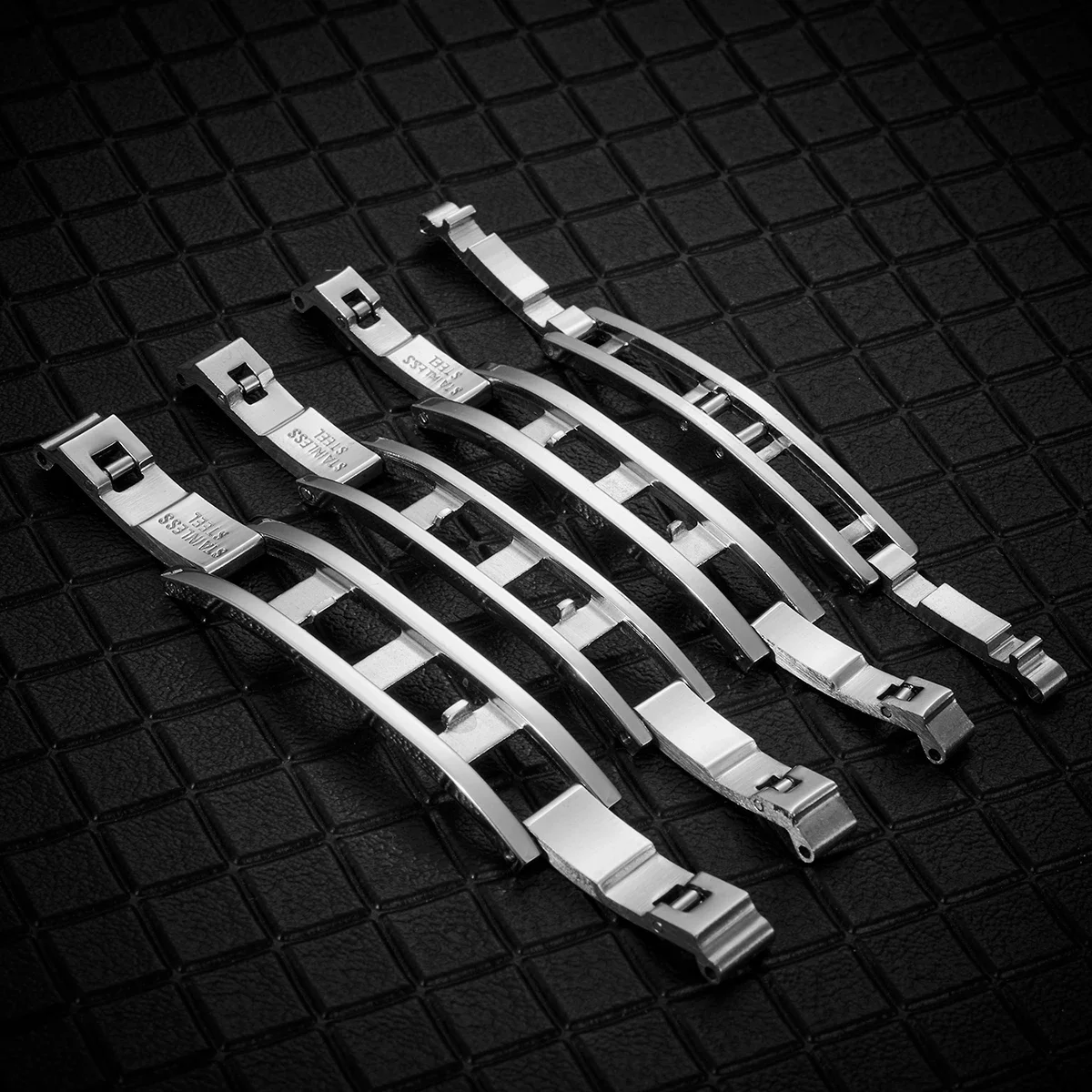 Stainless Steel Butterfly Watch Buckle 3mm 4mm 5mm 6mm Double Pull Folding Clasp Watch Strap Buttons Watchband Buckles