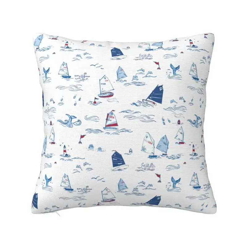 Custom Nautical Cushion Cover Home Decor Printing Throw Pillow Case for Car Double Side