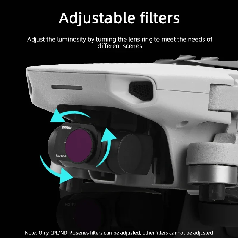 BRDRC سبائك الألومنيوم عدسة تصفية ل Mavic Mini/Mini 2/Mini SE/Mini 2 SE الطائرة بدون طيار UV CPL ND4/8/16/32 /64PL ملحقات الزجاج البصري