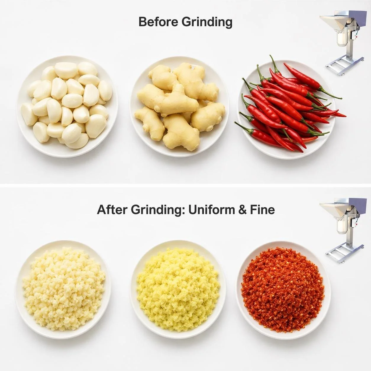 Commercial 304 Stainless Steel Fruit Vegetable Crusher High Speed Industrial Food Chopper Garlic Chili Paste Fruit