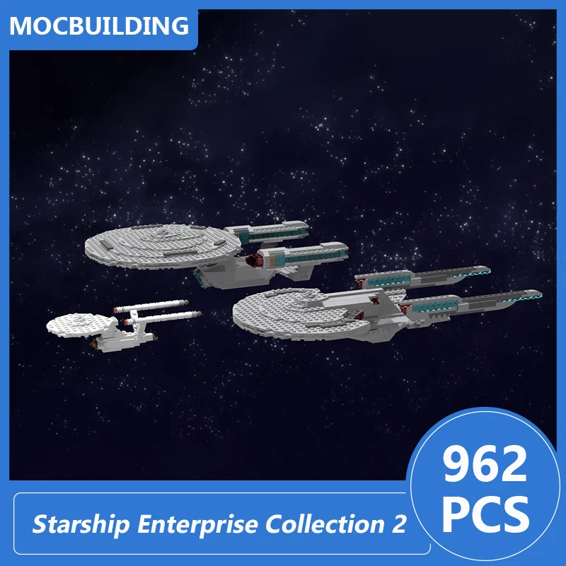 Starship Enterprise Collection Model Moc Building Blocks Diy Assemble Bricks Collection Display Space Creative Xmas Toys Gifts