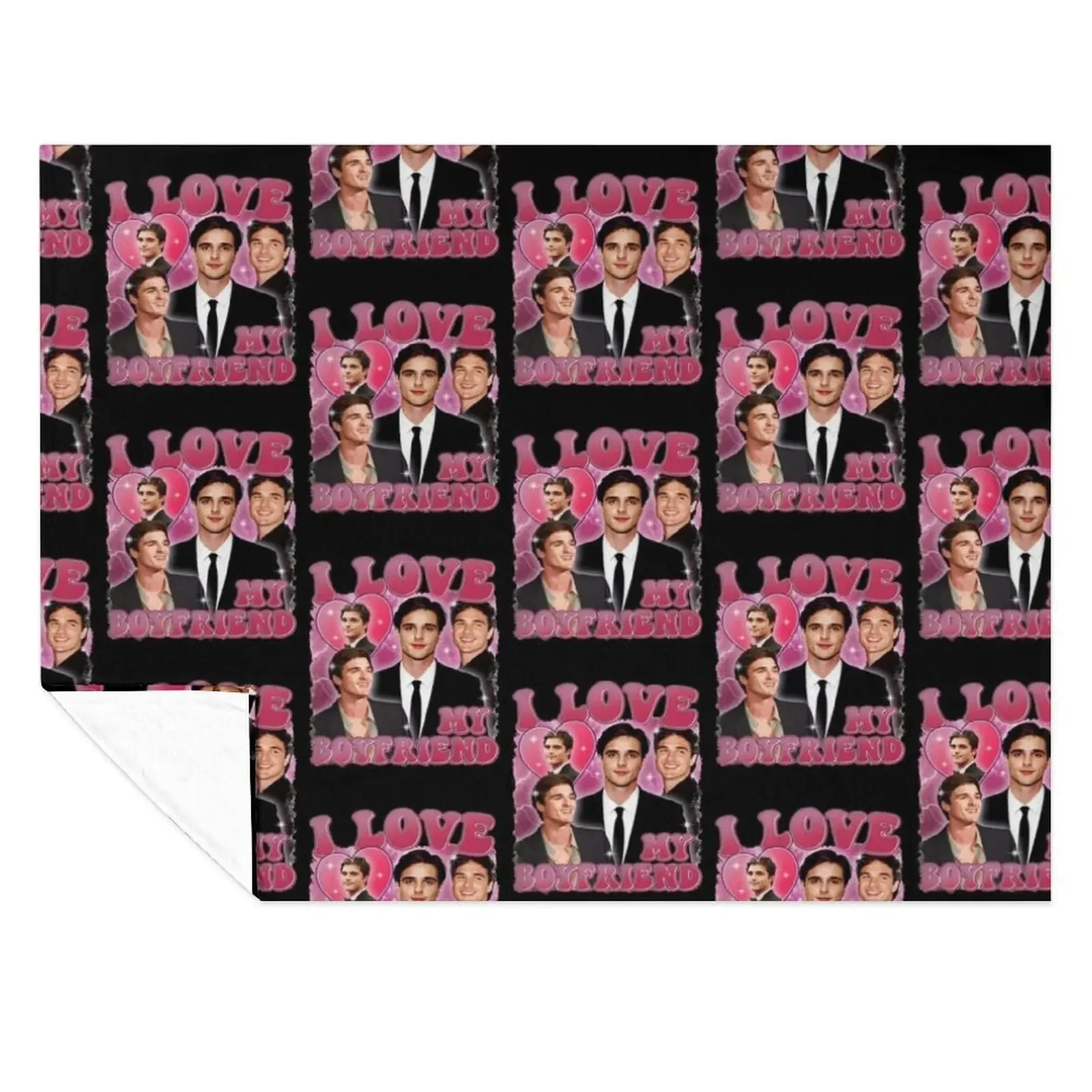 

Jacob Elordi I Love My Boyfriend Throw Blanket Sleeping Bag Blankets For Bed Plush Luxury Blankets