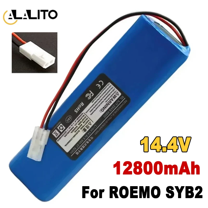 

14.4V 12800mAh 100%New Battery INR18650 M26-4S2P For ROEMO SYB2 Robot Vacuum Cleaner