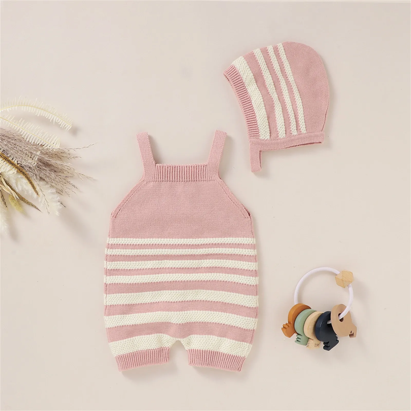 Winter Baby Romper 100%Cotton Knitted Newborn Girl Boy Jumpsuit Outfits Fashion Stripe Infant Child Clothing Sleeveless Playsuit