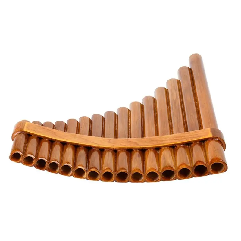 KYCOR-Natural Bamboo Flute,Pan Flute Wind Instrument,Handmade Pan Flute,15 Tones In G Major,Left Hand Model Durable Easy Install