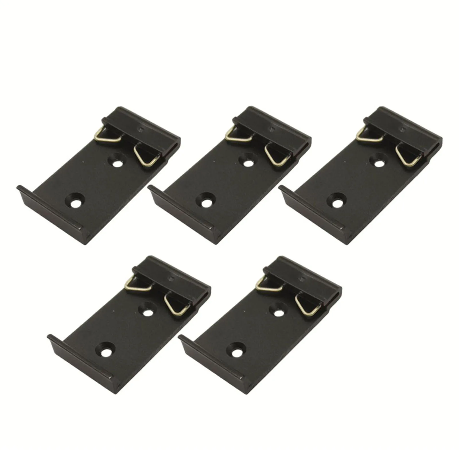 Fit For DIN 35 Mounting Rails 35mm Guide Rail Buckle Holds Circuit Boards Electronic Switches 2 Hole Brand New