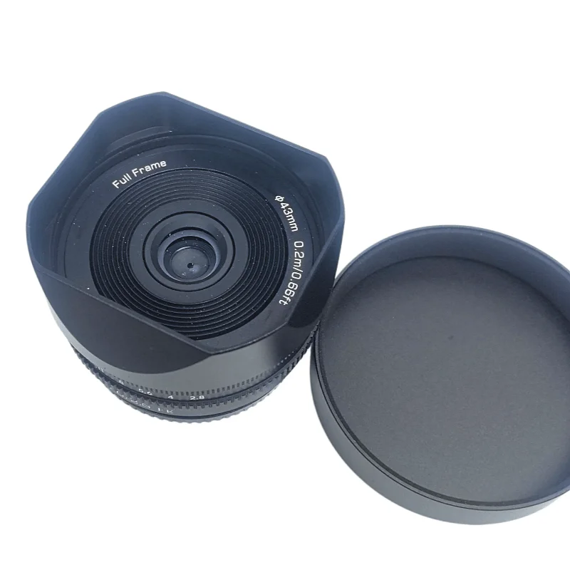 Design für Viltrox 26mm f2.8 EVO Nikon Z / Sony E-Mount (FE) Objektiv – Aluminium-Bajonett-Quadrat-Gegenlichtblende mit Metallkappe – Detail 2