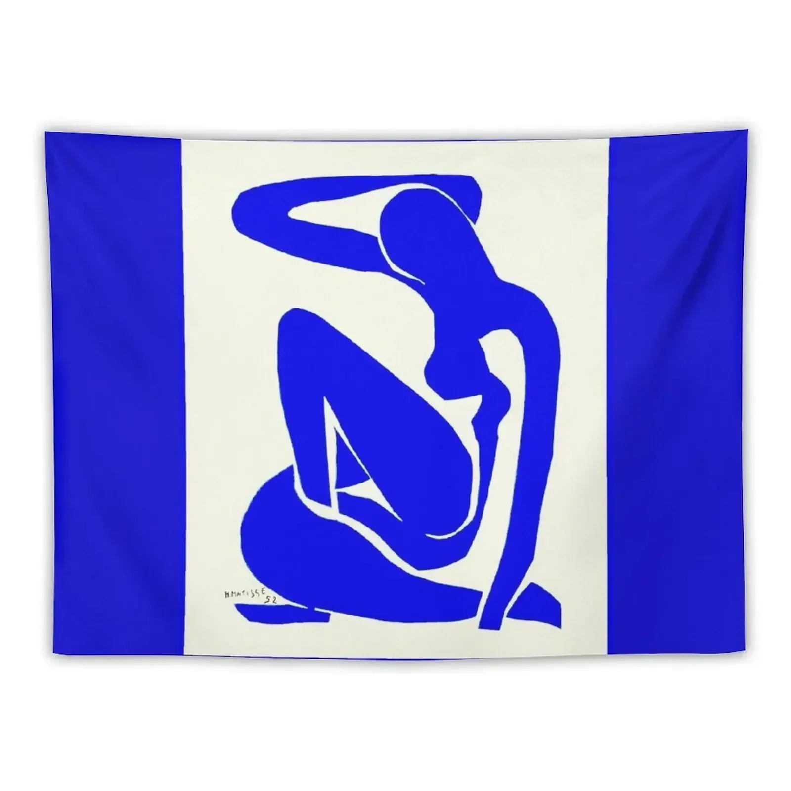 

NU BEU : Vintage Mattise Blue Nude Print Tapestry Home Decorators Wallpapers Home Decor Tapestry